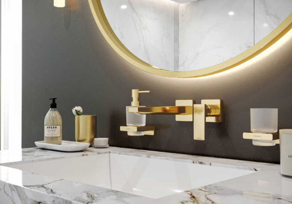 Hansgrohe Addstoris Accessoires in Polished Gold Optic