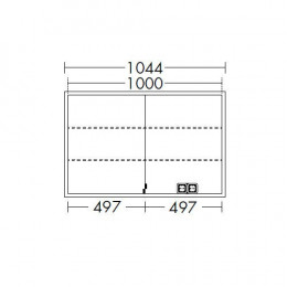 Breite 1000 mm Rahmen 1044 mm<br />2 Türen / Türanschlag L/R