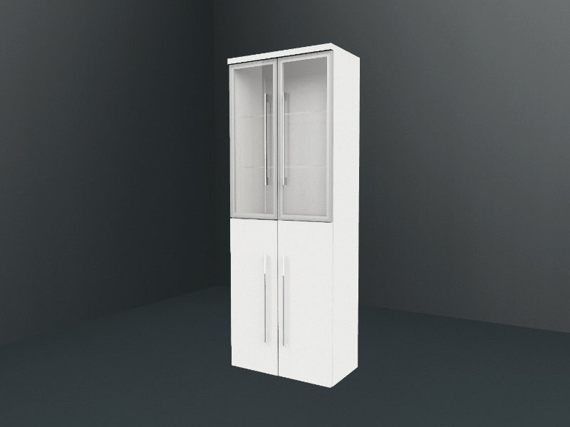 Produktbilder puris Cool Line Hochschrank XXL | 2 Rauchglastüren | 2 Türen