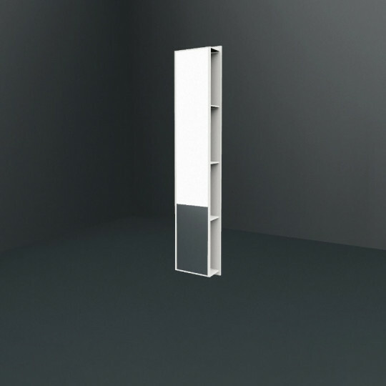 puris Modern Life Hochschrank-Regal mit Spiegel