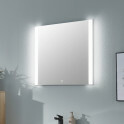 puris New Xpression Flächenspiegel | LED-Acrylstreifen links und rechts Bild 1